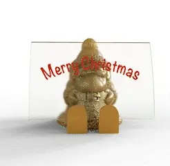 santanamecard1_AdobeExpress.gif Archivo STL Impresión de Papá Noel en el lugar de la cena de Navidad titular de nombre.・Diseño de impresora 3D para descargar