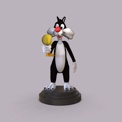 §=- STL file Sylvester and Tweety・3D printable model to download, gilafonso
