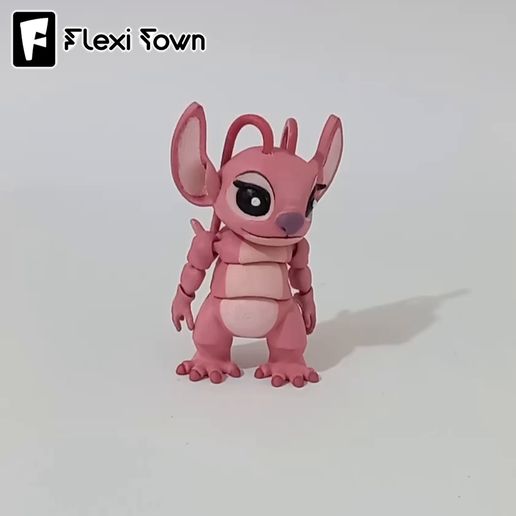 Flexi-Town-Angle,-G2.mp4 Flexi Angle, Lilo & Stitch, figura fidget articulada, 3mf incluidos