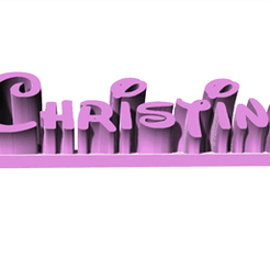 Christine.gif Descargar archivo STL Placa con el nombre de "Christine" en el escritorio • Objeto imprimible en 3D, Khanna3D
