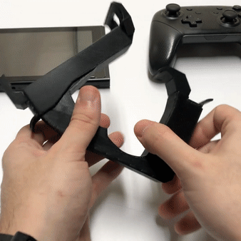 ezgif-7-0f4d35de65b3.gif 3D-Datei PRO Controller Mount for Nintendo Switch using unique locking mechanism・3D-Druck-Idee zum Herunterladen, Replicrafts