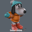 Snoopy-Skating.gif Snoopy Skating (Easy print and Easy Assembly)