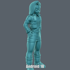 Android 18.gif Fichier STL Android 18 (Impression facile sans support)・Plan imprimable en 3D à télécharger