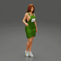 ezgif.com-gif-maker-1.gif 3D file Sexy girl in denim jumpsuit over naked body・3D printable model to download, 3DGeschaft