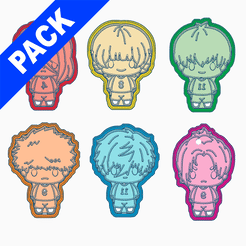 GIF.gif STL file BLUELOCK PACK X6 / COOKIE CUTTER/ ANIME・3D printer model to download