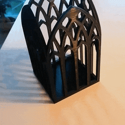 VID_20221010_171129-1.gif STL file gothic holder, pen holder, halloween・Model to download and 3D print, Kittycani