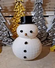 GIF.gif snowman with hat multicolour multiparts - LAMP