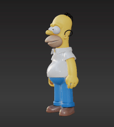 👽 Modèle classique d'Homer Simpson à l'expression joyeuse・Fichier STL ...