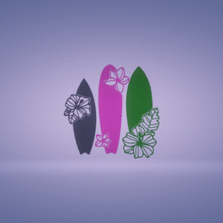 surf.gif STL file wall decor surfboards・3D printing template to download, satis3d