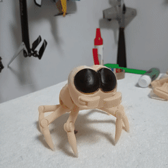 IMG_20230920_143851_8.gif STL file Adorable Cute Flexi Baby Spider - Print in Place・3D print design to download