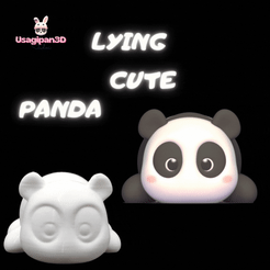 Holder-Post-para-Instagram-Quadrado-2.gif 3D file Lying Cute Panda・3D printing template to download