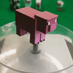 GIF-220411_163634.gif STL file Pig Minecraft Minecraft Pig Piggy Pig Mob・3D print design to download, Tio_L3da