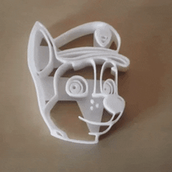 2005PLB018_Paw_Patrol_CHASE_cookie_cutter_V1.gif STL file Paw Patrol CHASE cookie cutter・3D printer model to download, Pix0pat