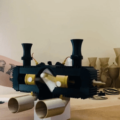 boxer-gif.gif STL file Air cooled Boxer Engine Model - 2 cylinder 2 stroke see through boxer engine・3D printing template to download