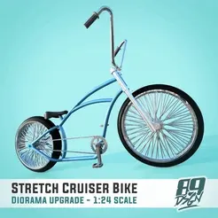 0.gif Stretch Cruiser Bike - 1:24 scale, moveable