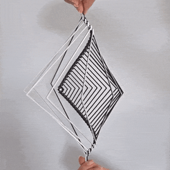 square-w1.gif STL file Hypnotic square kinetic spinner・3D printing idea to download