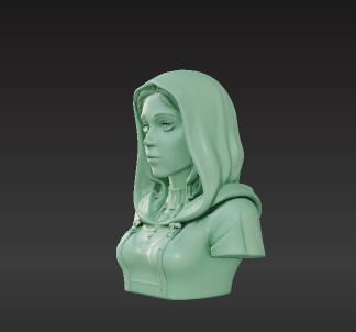 Stylized Enchantress Headpiece – Miniature Bust for Resin Printing 3D model