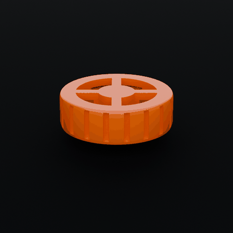 Handwheel for D-shaft 6.35 mm, shallow flat - 4 sizes 25/30/36/44 mm, no supports