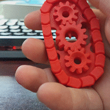 video.gif STL file Chain and Gears Fidget Spinner・Template to download and 3D print
