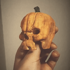 ezgif-3-943f2e8eee.gif STL file Halloween pumpkin skull・3D printing design to download, viktorast