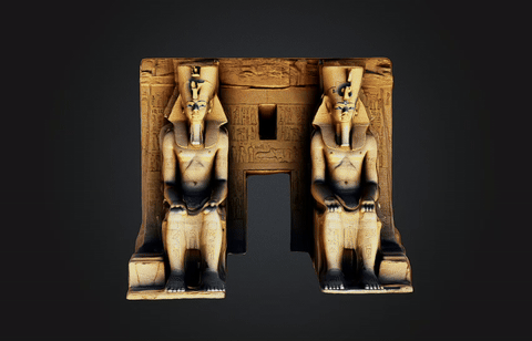 dbx-egyptian-temple.gif DBX Egyptian Temple Stl Obj Glb for 3D Printer