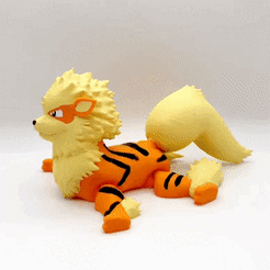 EBD95CB9-29D1-4EFB-AC6B-E4793D0EA2BA.gif STL file 059- Arcanine / Arcanine articulated・3D printable model to download
