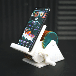 GIF_sm.gif Archivo STL Soporte para teléfono con reductor de engranajes・Objeto imprimible en 3D para descargar