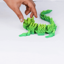 ARTICULATED-HORNED-LIZARD-LITTLE-DRAGON-2-WFG.gif STL file ARTICULATED HORNED LIZARD (LITTLE DRAGON) Print-in-place・3D printing model to download, Kevins3D
