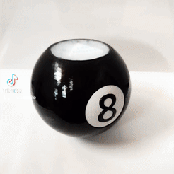 Video-gif-bola-8-demostración.gif STL-Datei Magischer 8-Ball・3D-Druckvorlage zum Herunterladen