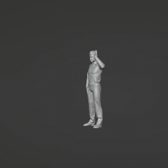 Video_2023_08_24-3_edit_0.gif Archivo STL Hombre indio de pie saludo 2・Modelo imprimible en 3D para descargar
