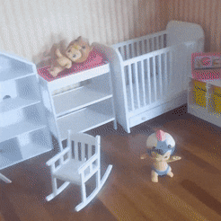 MINIATURE-IKEA-GULLIVER-CHANGING-TABLE-FOR-1-12-DOLLHOUSE.gif STL file MINIATURE IKEA GULLIVER CHANGING TABLE FOR 1:12 DOLLHOUSE・3D printing idea to download, RAIN