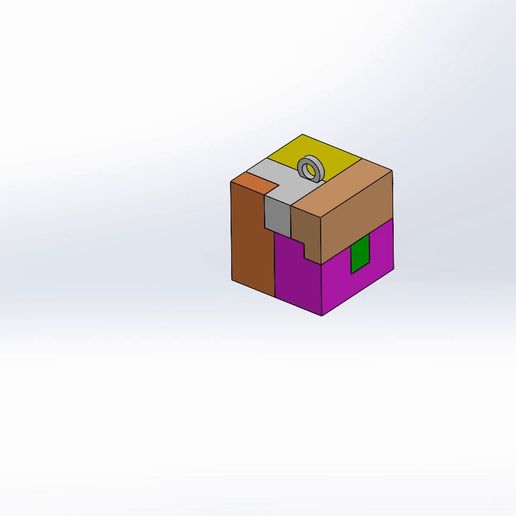Animation.mp4 Puzzle Cube Keychain