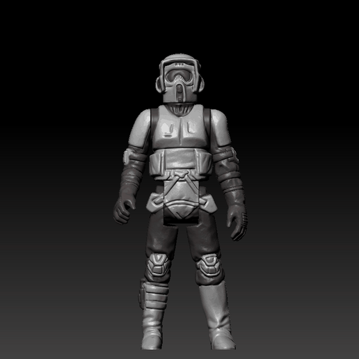 Star-Wars Biker Scout Kenner Kenner Style Action figure STL OBJ 3D - 3D model önizlemesi