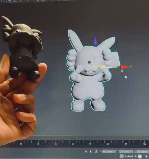 WhatsApp-Video-2025-09-02-at-7.26.37-PM.mp4 Фигурка Пикачу KAWS черная - STL и OBJ для 3D печати