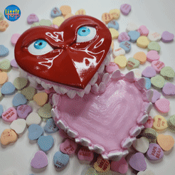 20230205_051618.gif STL file Candy heart mimic box・3D printable design to download