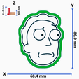 GIF.gif STL file JERRY SMITH / COOKIE CUTTER / RICK AND MORTY・3D print object to download