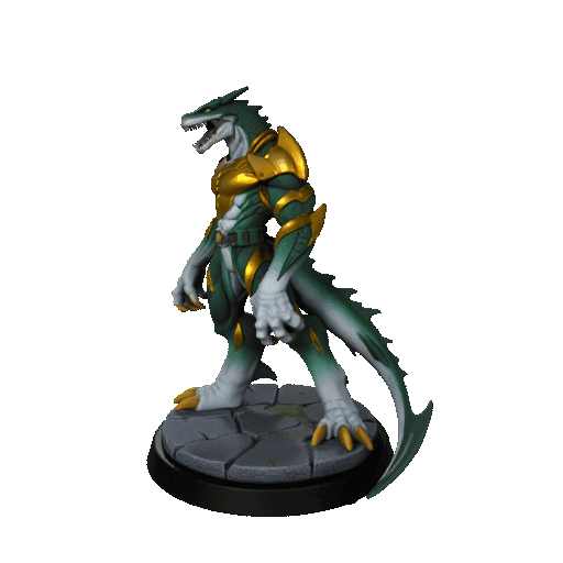 Mutated Green Dragon - MMPR | D&D / Miniature