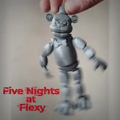 FNF1.gif STL file FIVE NIGHTS AT FREDDY'S FLEXY PRINT IN PLACE HALLOWEEN・3D print model to download