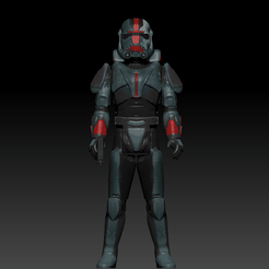 hunter.gif 3D file STAR WARS .STL The Bad Batch, Hunter .3D ACTION FIGURE .OBJ KENNER STYLE.・3D print design to download