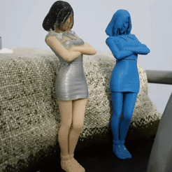 20200921_222548_1.gif STL file CALlie the Cross Armed Lady・3D print design to download