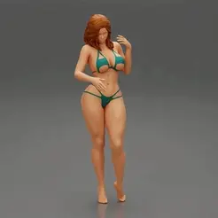 ezgif.com-gif-maker-5.gif 3D file Beautiful young woman in bikini on the beach・3D print object to download