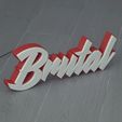 Brutal-Animado.gif Free STL file Marquee Brutal LED・Model to download and 3D print