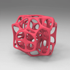 untitled.946.gif STL file VORONOI PARAMETRIC CUBE PARAMETRIC LAMP table・3D printing idea to download, nikosanchez8898
