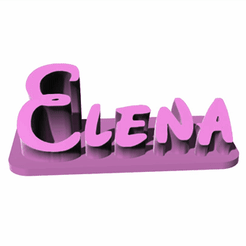 Elena.gif Fichier STL Plaque de bureau Elena・Plan imprimable en 3D à télécharger, Khanna3D