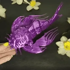 GIF-220410_233756.gif Файл OBJ ARTICULATED FISH ( WATER DRAGON )・3D-печатный дизайн для загрузки