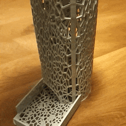 voronoi dice tower gif compressed.gif 3D file Voronoi Spiral Dice Tower・3D printable model to download