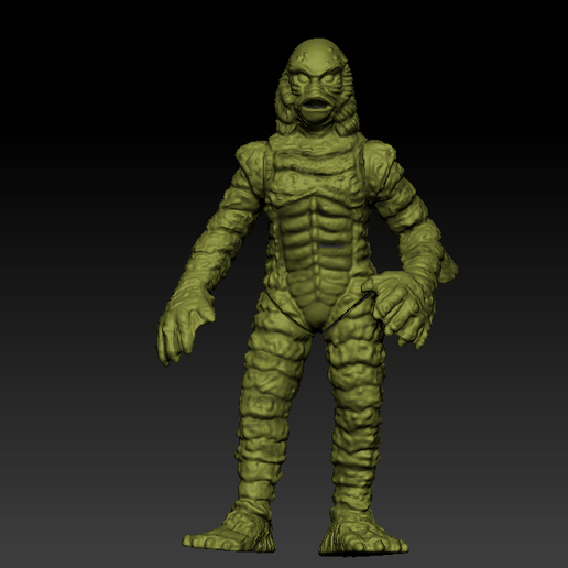 vtratura 1.gif Файл 3D The Creature From the Black Lagoon Action figure for 3D printing Universal Studios STL・Модель для загрузки и печати в формате 3D, DESERT-OCTOPUS