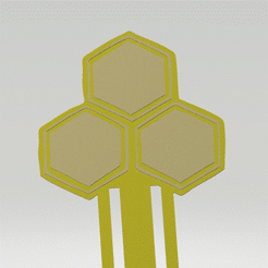 161-b.gif Fichier STL Signet - nid d'abeille・Modèle pour imprimante 3D à télécharger