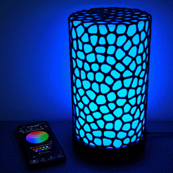 ezgif-2-5dc964d96e.gif Free 3MF file RGB Voronoi Lamp (WLED)・3D printing design to download
