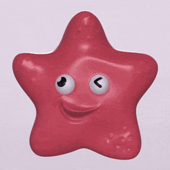 tbrender-1.gif STL file STAR, Rubber Star・3D print design to download